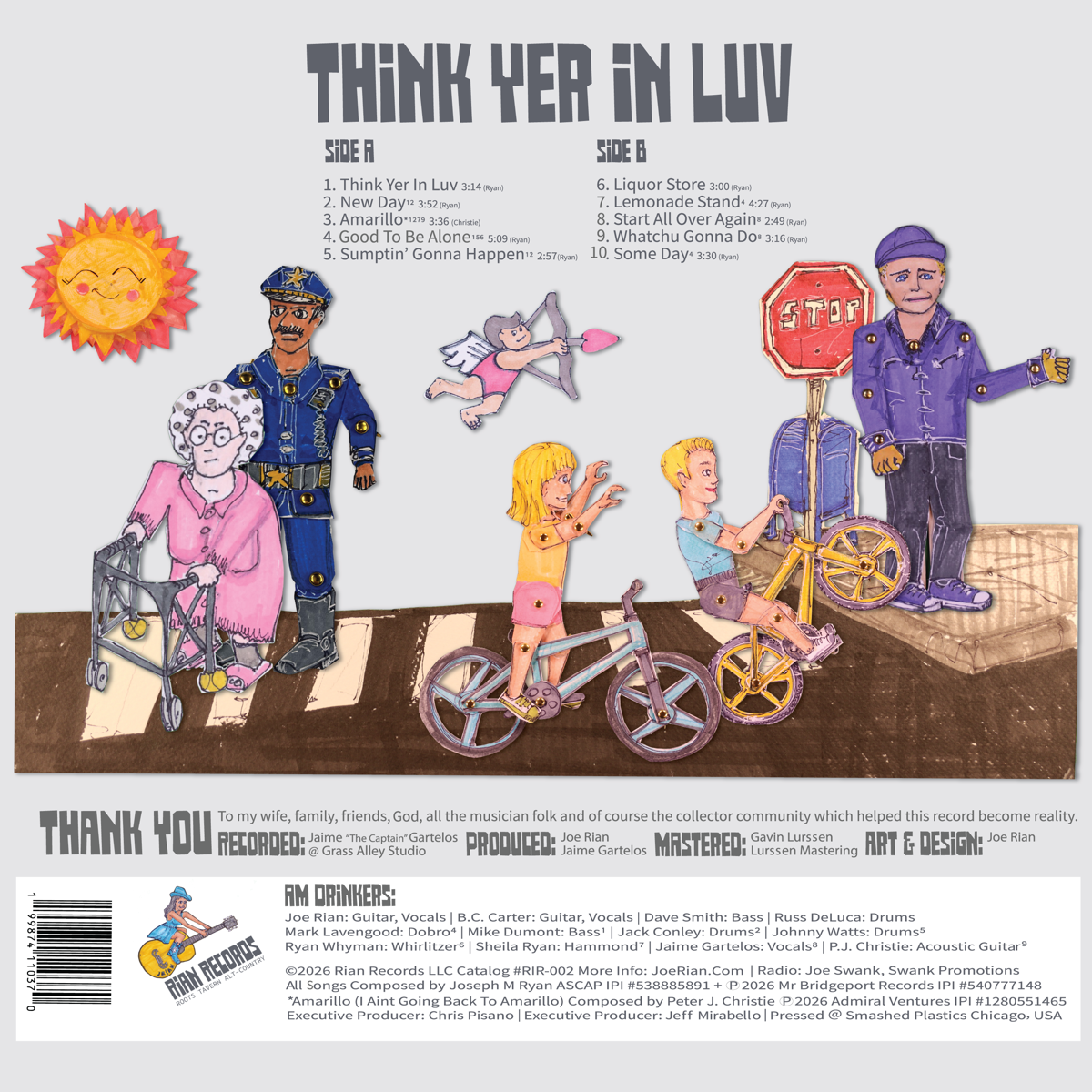 Think Yer In Luv — Back Cover
